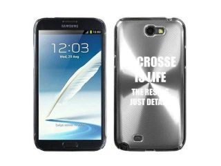 Samsung Galaxy Note 2 II N7100 Silver 2F1741 Aluminum Plated Hard Case Lacrosse is Life