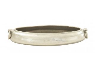 BENZARA 27587 Simple Aluminum Elongated Bowl