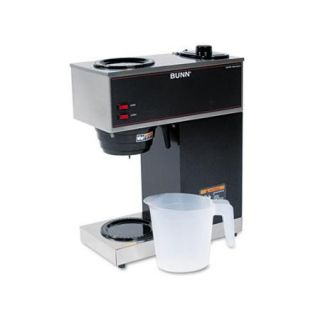 BUNN VPR BUNN Pour O Matic Two Burner Pour Over Coffee Brewer, Stainless Steel, Black