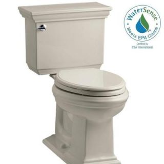 KOHLER Memoirs Stately Comfort Height 2 piece 1.28 GPF Elongated Toilet with AquaPiston Flush Technology in Sandbar K 3817 G9