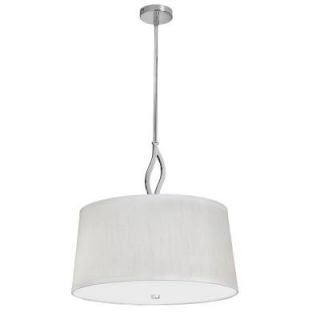 Radionic Hi Tech Lotus 3 Light Polished Chrome Large Pendant with Ivory Shade LOT 193P PC