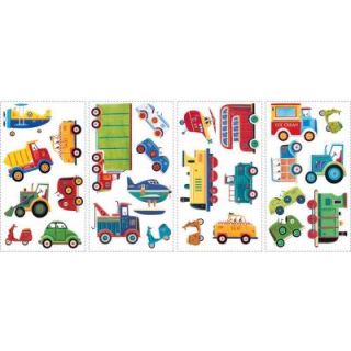 10 in. x 18 in. Transportation 26 Piece Peel and Stick Wall Decals RMK1132SCS