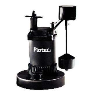 Flotec 1/3 HP Thermoplastic Submersible Sump Pump with Vertical Switch FP0S2450A
