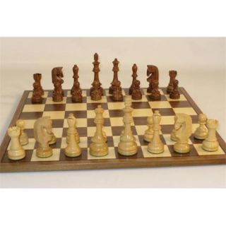 WW Chess 42STR WC Traditional Russian on Walnut Board