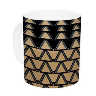 Deco Angles Gold by Nina May 11 oz. Ceramic Coffee Mug