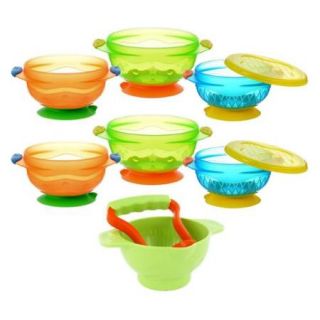Munchkin 6 Pack Stay Put Suction Bowls with Crush & Eat Baby Bowl