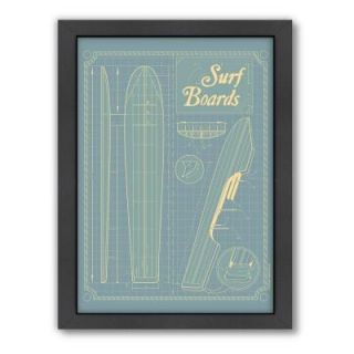 Americanflat 27 in. x 21 in. "Surf Boards" by Diego Patino Framed Wall Art A53P018