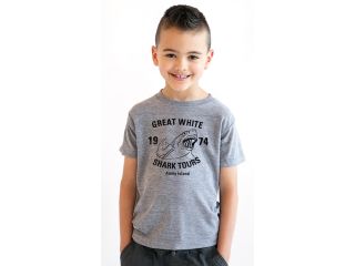 Youth Great White Shark Tours Vintage Movie T Shirt for Kids XL