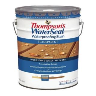 Thompson's WaterSeal 5 gal. Maple Brown Transparent Waterproofing Stain TH.041825 20