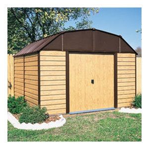 Arrow Woodhaven 10 Ft. W x 14 Ft. D Metal Storage Shed