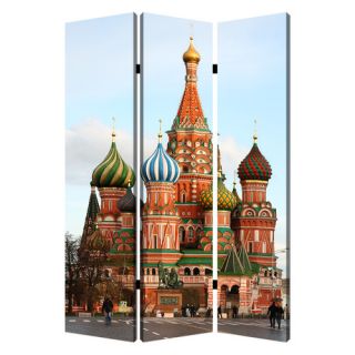 71 x 47 Russia 3 Panel Room Divider by Screen Gems