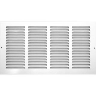Accord 500 Series White Steel Louvered Sidewall/Ceiling Grilles (Rough Opening: 10 in x 6 in; Actual: 11.81 in x 7.8 in)