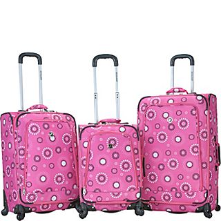 Rockland Luggage 3 Piece Monte Carlo Spinner Luggage Set