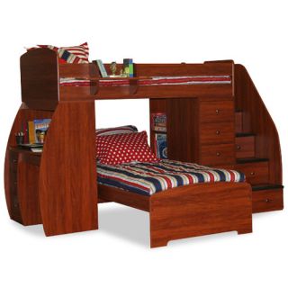 Berg Furniture Sierra Twin Space Saver L Shaped Bunk Bed with Desk and