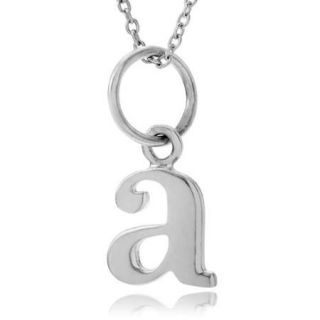 Journee Collection Sterling Silver Lowercase Typewriter Letter Pendant O