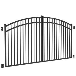 Freedom Black Aluminum Driveway Gate (Common: 120 in; Actual: 117 in)