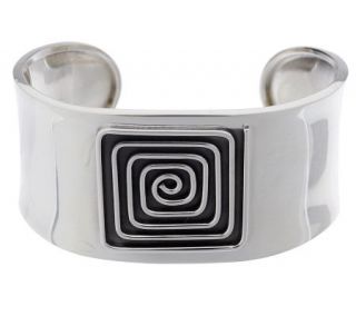 Dominique Dinouart Sterling Large Carved Pattern Cuff, 31.0g   J264962 —