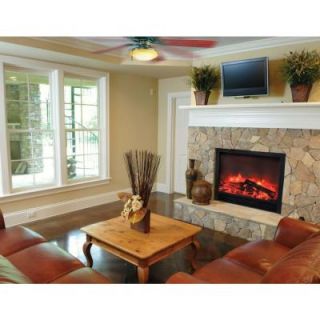 Yosemite Home Decor Triton 33 in. Widescreen Electric Fireplace Insert in Black DF EFP765