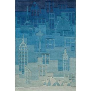 Momeni Young Buck Collection Blue 3 ft. x 5 ft. Area Rug 22493