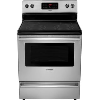 Bosch 300 Series Smooth Surface Freestanding 5.4 cu ft Self Cleaning Electric Range (Stainless) (Common: 30 in; Actual: 29.875 in)