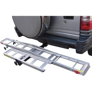 Ultra-Tow Aluminum Receiver-Mounted Motorcycle Carrier  Receiver Hitch Cargo Carriers
