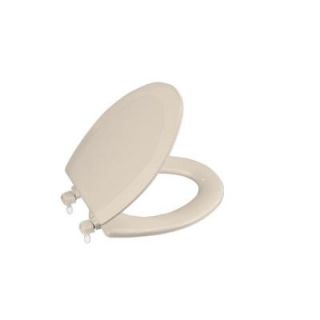KOHLER Triko Elongated Molded Toilet Seat with Closed front Cover and Plastic Hinge in Innocent Blush DISCONTINUED K 4712 T 55