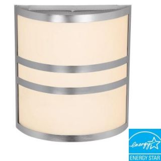 Access Lighting Artemis 2 Light Brushed Steel Wall Fixture with Opal Glass Shade 20440 BS/OPL