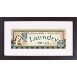 22 in. x 12 in. "Laundry Service A" Framed Wall Art 1 10152A