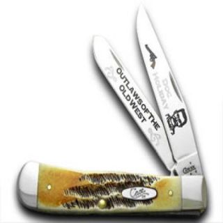 CASE XX Collector's Doc Holiday 1/600 Trapper Bone Stag Pocket Knife