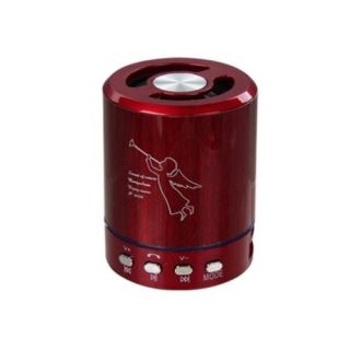 Insten Red Portable Mini Speaker for Laptop PC Cumpter Cell Phone Smartphone MP3 MP4 Music Player