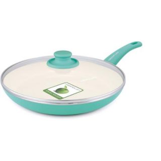 GreenLife Healthy Ceramic Non Stick 11" Covered Frypan, Turquoise