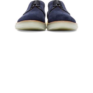 by Hudson Navy Suede Clear Sole Boson Shoes