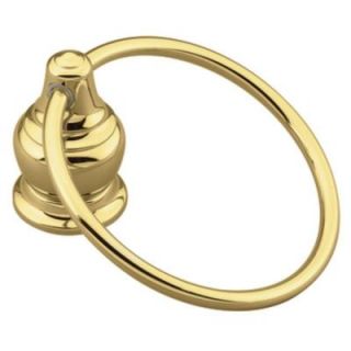 MOEN Decorator Towel Ring in Polished Brass YB4786PB