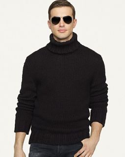 Ralph Lauren Black Label Jersey Stitched Turtleneck Sweater