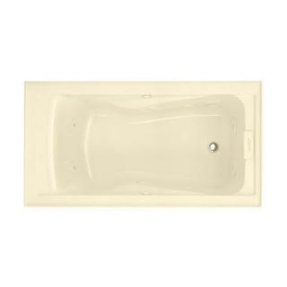 American Standard EverClean 5 ft. Whirlpool Tub with Right Hand Drain in Bone with Integral Apron 2425LC RHO.021