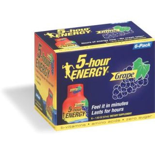 5 Hour Energy Grape Dietary Supplement, 6pk