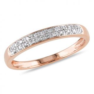 10K Rose Gold 0.08ct Diamond Stackable Wedding Band Ring   8025973