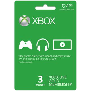 Xbox 360 Live 3 Month Gold Card (Xbox 360)