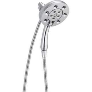 Delta In2ition Two In One 4 Spray 2.5 GPM Hand Shower in Chrome Featuring H2Okinetic and MagnaTite Docking 58472