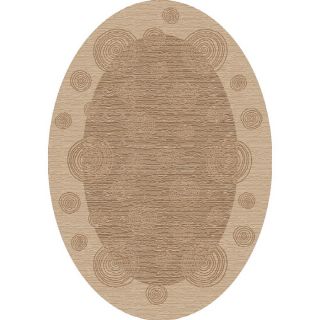 Milliken Wabi Oval Cream Transitional Tufted Area Rug (Common: 5 ft x 8 ft; Actual: 5.33 ft x 7.66 ft)