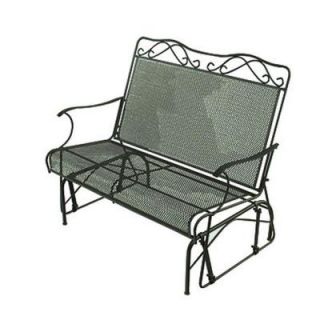 Wrought Iron Green Patio Double Glider DISCONTINUED W3929 G GR