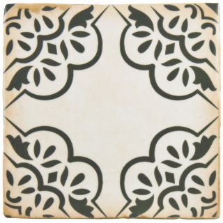 SomerTile 4.875x4.875 inch Chronicle Ornate Ceramic Floor and Wall