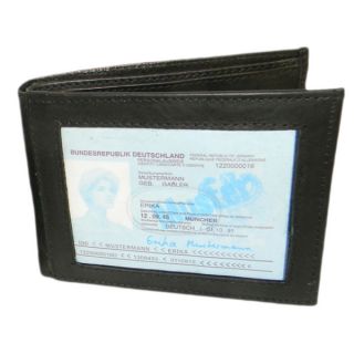 Continental Leather Ouside Window ID Leather Wallet with Removable ID