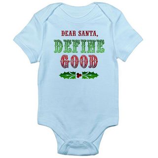 CafePress Newborn Baby Christmas Dear Santa, Define Good Retro Bodysuit