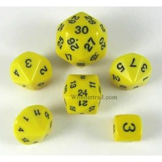 Yellow Special Who Knew 6 Dice Set