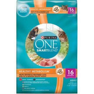 Purina ONE Healthy Metabolism Adult Premium Cat Food 16 lb. Bag