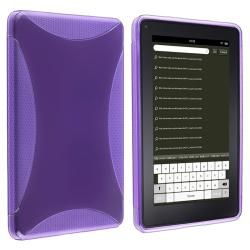 Purple TPU Rubber Skin Case for  Kindle Fire  