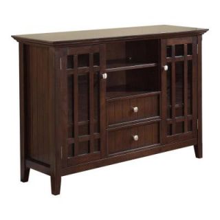 Simpli Home Bedford 53 in. W x 35 in. H Tall TV Stand in Tobacco Brown 3AXCBED 01