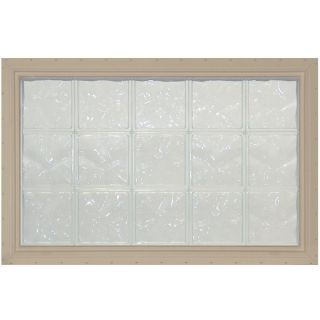 Pittsburgh Corning LightWise Decora Sand Vinyl New Construction Glass Block Window (Rough Opening: 40.9375 in x 33.1875 in; Actual: 39.9375 in x 32.1875 in)