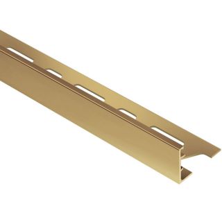 Schluter Systems 0.625 in W x 98.5 in L Brass Commercial/Residential Tile Edge Trim